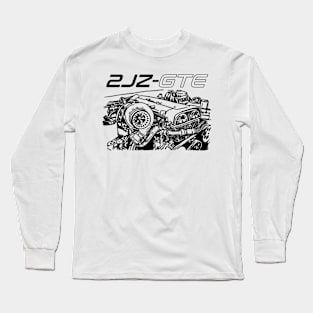 2JZ GTE Supra Engine Long Sleeve T-Shirt